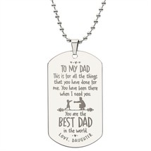 This is For All the Things Engraved Dog Tag Necklace Stainless Steel or  18k Go - £37.62 GBP+