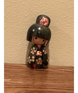 Authentic Vintage Wooden Handmade Signed Japanese Cultural Collector Doll - $95.97