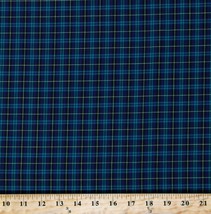 Cotton Sevenberry Classic Plaids Blue Green Yellow Fabric Print by Yard D144.04 - £8.80 GBP