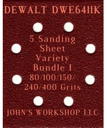 DEWALT DWE6411K - 80/100/150/240/400 Grits - 5 Sandpaper Variety Bundle I - $4.99