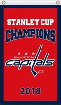 Washington Capitals Stanley Cup Champion Flag 3X5Ft Polyester Digital Print Bann - £14.03 GBP