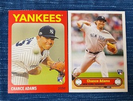 Pair 2019 Topps 582 Montgomery Club Chance Adams RC #19 &amp; #17 Rookie Yankees - $1.50