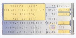 1988 San Francisco Giants @ Philadelphia Phillies Ticket Stub May 29th - £7.67 GBP