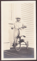 Cute Young Girl on Tricycle Photo 1925 - Frances Augusta Walker, Newton, MA - £10.02 GBP