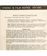 1955 Cinema 16 Film Notes Witchcraft Through The Ages Christensen Origin... - €24,03 EUR