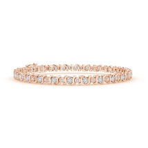 ANGARA Natural 2 Ct S Curl Diamond Tennis Bracelet in... - $3,175.92