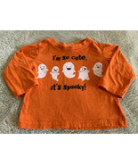 First Impressions Boys Orange White Ghosts Halloween Long Sleeve Shirt 1... - £3.14 GBP