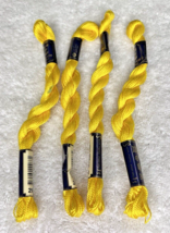 4 MINT Anchor Perle Pearl Cotton #290 Yellow Embroidery Floss Vintage Skein - €8,12 EUR