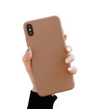 Anymob iPhone Brown Candy Color Silicone Phone Case Soft TPU Back Cases Cover - £15.90 GBP