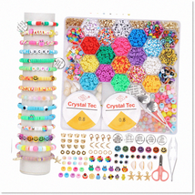 Girls Jewelry Making Kit - Complete Clay Beads Set with Polymer Heishi Beads, Ch - $19.79