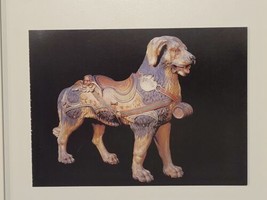 Coney Island Postcard Hand Carved Carousel Saint Bernard Dog Made In 190... - $11.30