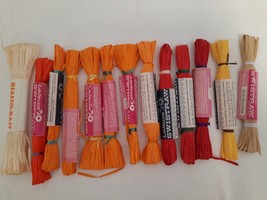 Nice VTG Lot of 13 LeJeune Swistraw Raffia Viscose Rayon Ribbon Switzerland (E) - £15.25 GBP