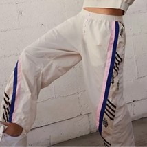 Free People Track In Action Pants Wide Leg Parachute Harem Nylon Cream P... - $49.00