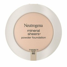 Neutrogena Mineral Sheers Powder Foundation, Natural Beige 60, 0.34 oz.. - £20.56 GBP