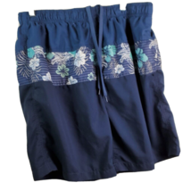 Laguna Swim Trunks Shorts Mens Size XL Blue Floral Pockets Pull On Draws... - $18.48