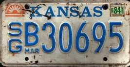 Vintage 1984 Kansas License Plate Crafting Birthday mancave - £22.92 GBP