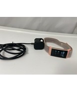 Fitbit Charge 3 Rose Gold Pink band Activity Fitness Tracker IOS Heart R... - £31.89 GBP