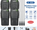 2/4Pcs BF-888S Pro Walkie Talkie Long Range Wireless Copy Frequency UHF ... - £97.33 GBP