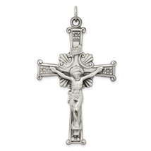 Silver Antiqued INRI Crucifix Pendant QC3429 - £71.75 GBP