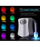 1pc Toilet Night Light Motion Sensor, 8-Color Changing Toilet Bowl Light... - £7.89 GBP