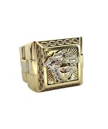Medusa Men&#39;s Fashion Ring 14kt Yellow and White Gold 466758 - $759.00