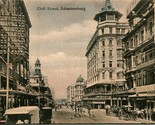 Vtg Cartolina 1910s Johannesburg South Africa - Eloff Street Sporco Vist... - $20.43