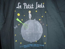 Tee Fury Star Wars Xlarge &quot;Le Petit Jedi&quot; Little Prince Mash Up Parody Charcoal - £11.96 GBP