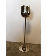 Brass Tulip Candle Holder Tall Vtg MCM Mod Retro Hollywood Regency Decor... - $22.77