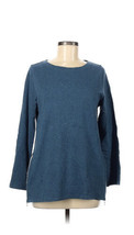 Soft Surroundings Darcy Sweatshirt Crochet Lace Sides Inset medium Petite - £27.64 GBP