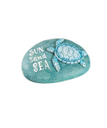 Sea Turtle P4412 Garden Decor Faux Rock Stone Sun Sand Sea 4.88&quot;L Resin - $347.97 MXN