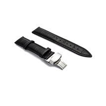 20mm Genuine Leather Watch Band Strap Fits 1853 Black Deployment-61 - £16.41 GBP