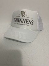 Vintage Guinness Draught Beer Hat Trucker Hat Adjustable snapback White Cap - £13.80 GBP