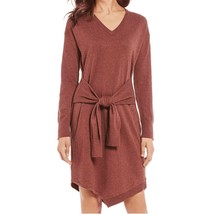 Kenneth Cole Womens M Rose Brown Knot Front Asymmetrical Sweater Dress NWT - £33.94 GBP