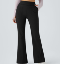 Halara Black High Waist Front And Back Pocket Flare Leggings Size Small - £19.35 GBP