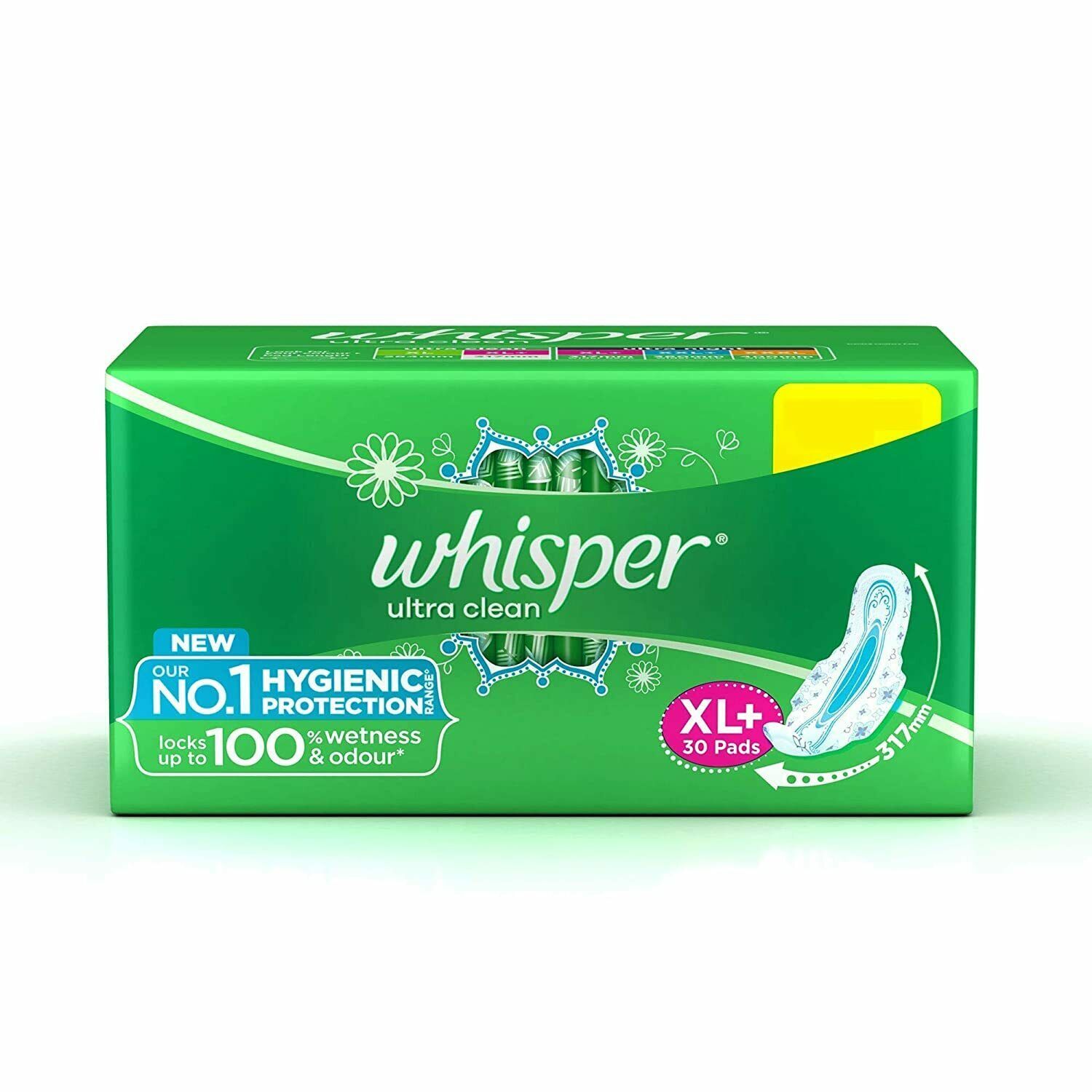 Whisper Ultra Clean XL+  Wings Sanitary Pads - 30 Pads | Free Shipping - $25.11