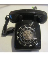 Vintage Black Bell System Western Electric Rotary Desk Phone - £57.26 GBP