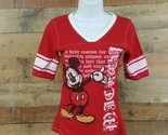 Disney T-Shirt Women&#39;s Size S Red Mickey TO13 - $7.91