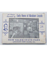 Vintage Souvenir Card Set 20 Views of Early Home of Abraham Lincoln - Ne... - £14.16 GBP