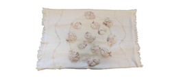 LADIA Kids Baby Blanket Embroidered Silk &amp; Wool Ivory Size 35&quot; X 35&quot; - £259.95 GBP