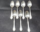 Vintage 1847 Rogers Bros REMEMBRANCE 7-Piece Silverplate Teaspoon / Soup... - $24.54