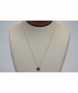 Tiffany &amp; Co. Return to Tiffany Mini Double Heart Tag Pendant Blue Ename... - $223.28 CAD