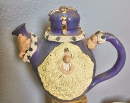 Hand Made Studio Tea Pot King with Beard Purple 11 x 9&quot; - £27.63 GBP