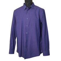 Banana Republic Slim Fit Purple Striped Long Sleeve Button Down Shirt M - $18.62