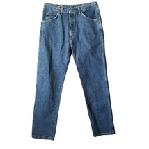 Vintage Wrangler Jeans 34x34 Denim Blue Jean Pants Made in USA 100% Cotton - £19.61 GBP