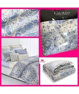 Ralph Lauren Callen Paisley Floral Full/Queen Cotton Comforter Pillowcas... - £116.43 GBP