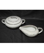 Vintage NORITAKE GRAYWOOD Creamer &amp; Sugar Bowl Set With Lid - Circa 1960... - $18.60