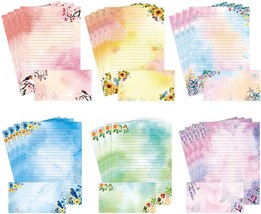 Lined Stationery Paper And Envelopes Set Floral Bird Watercolor Statione... - $38.98