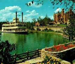 Vtg Chrome Postcard Walt Disney World Cruising Rivers Of America Joe Fow... - $2.92