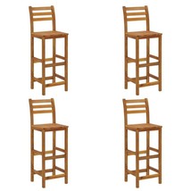 Rustic Set Of 2 4 6 8 Wooden High Kitchen Bar Chairs Stools Wood Dining ... - £109.65 GBP+