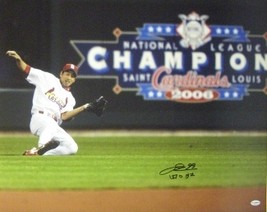 So Taguchi signed St. Louis Cardinals 16x20 Photo Sliding (2006 World Se... - $29.95